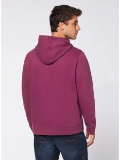 Hoodie pruimkleurig