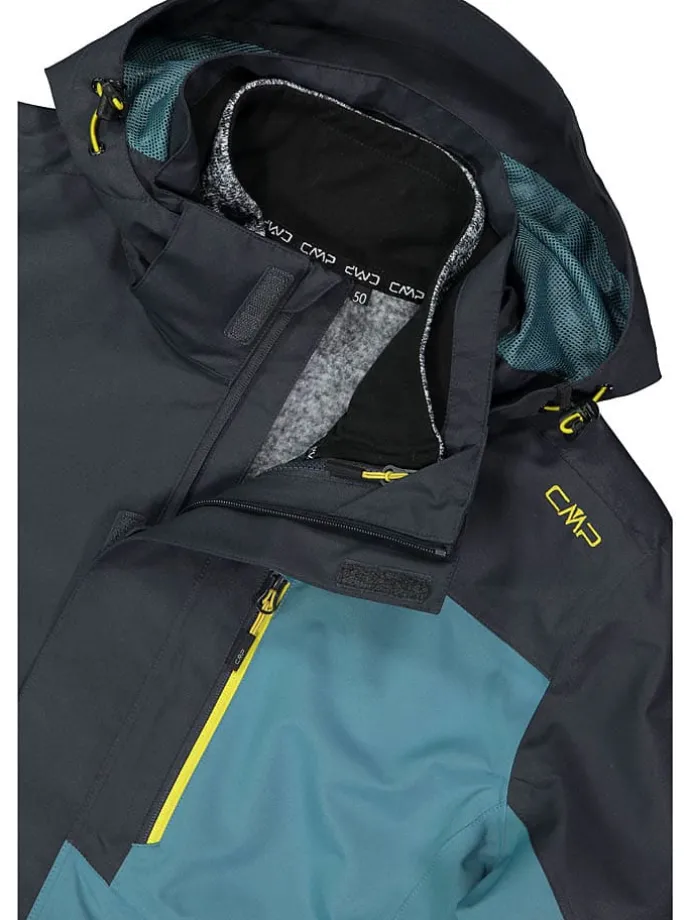 3-in-1 functionele jas blauw/zwart/grijs