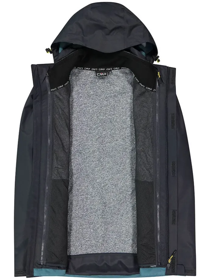 3-in-1 functionele jas blauw/zwart/grijs