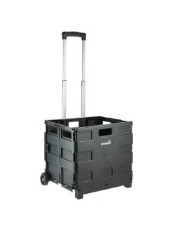 Inklapbare boodschappentrolley "Olli" zwart - 65 l