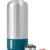 Isoleerfles "Explorer" zilverkleurig/blauw - 850 ml
