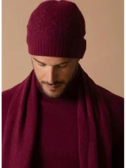Kasjmieren coltrui bordeaux rood