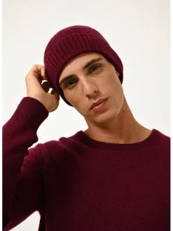 Kasjmieren muts "Cleo" bordeaux