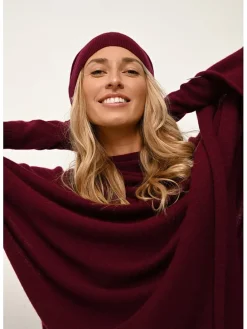 Kasjmieren muts "Ginger" bordeaux