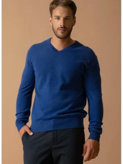 Kasjmieren trui "Alexander" blauw