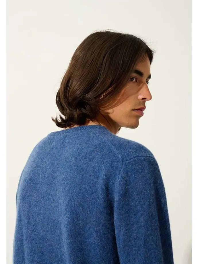 Kasjmieren trui "Victo" blauw