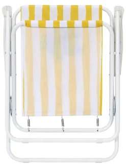 Klapstoel “Dolce Vita” geel/wit - (B)44 x (H)75 x (D)52 cm