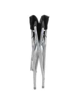 Klapstoel zwart/zilverkleurig - (B)61 x (H)78 x (D)42 cm