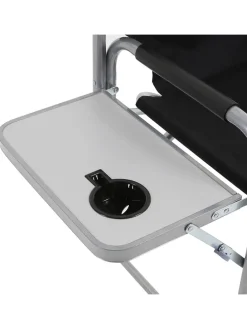 Klapstoel zwart/zilverkleurig - (B)61 x (H)78 x (D)42 cm