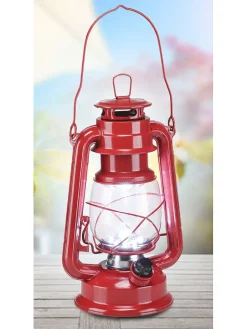 Ledlantaarn rood - (B)16 x (H)25 x (D)12 cm