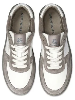 Leren barefootschoenen "Hamptons 2.0" grijs/wit