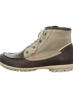 Leren boots beige/bruin
