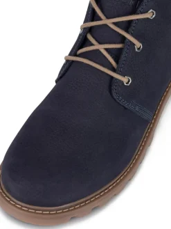 Leren boots donkerblauw