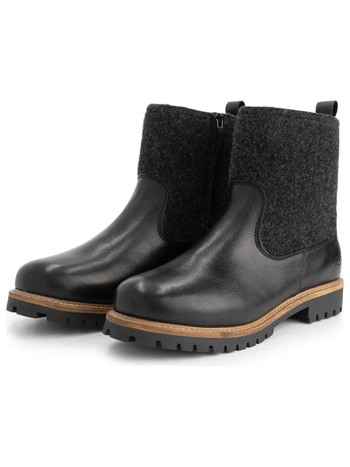 Leren boots "Gotaland" zwart