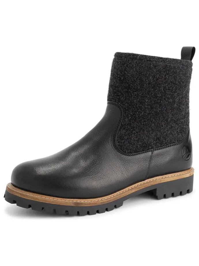 Leren boots "Gotaland" zwart