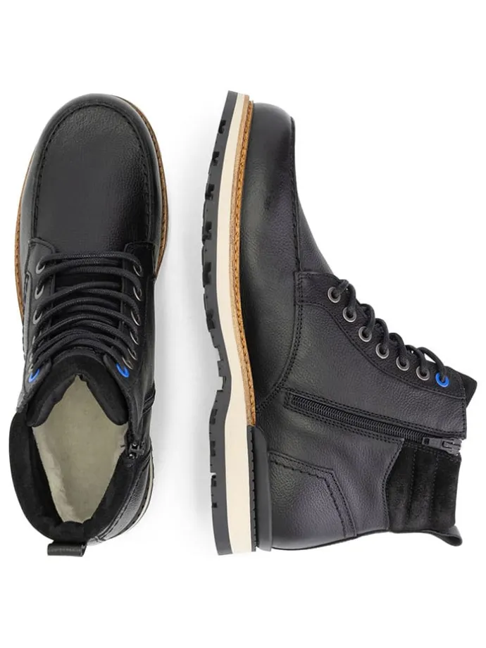 Leren boots "Levring" zwart