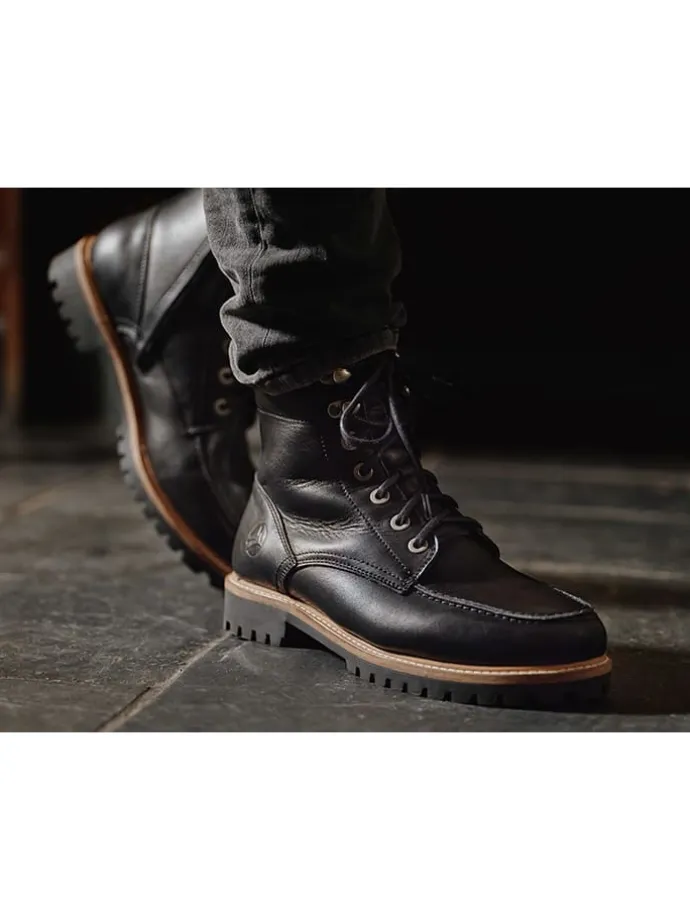 Leren boots "Rogaland" zwart