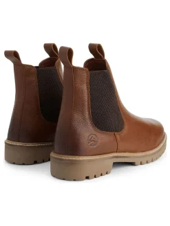 Leren chelseaboots lichtbruin