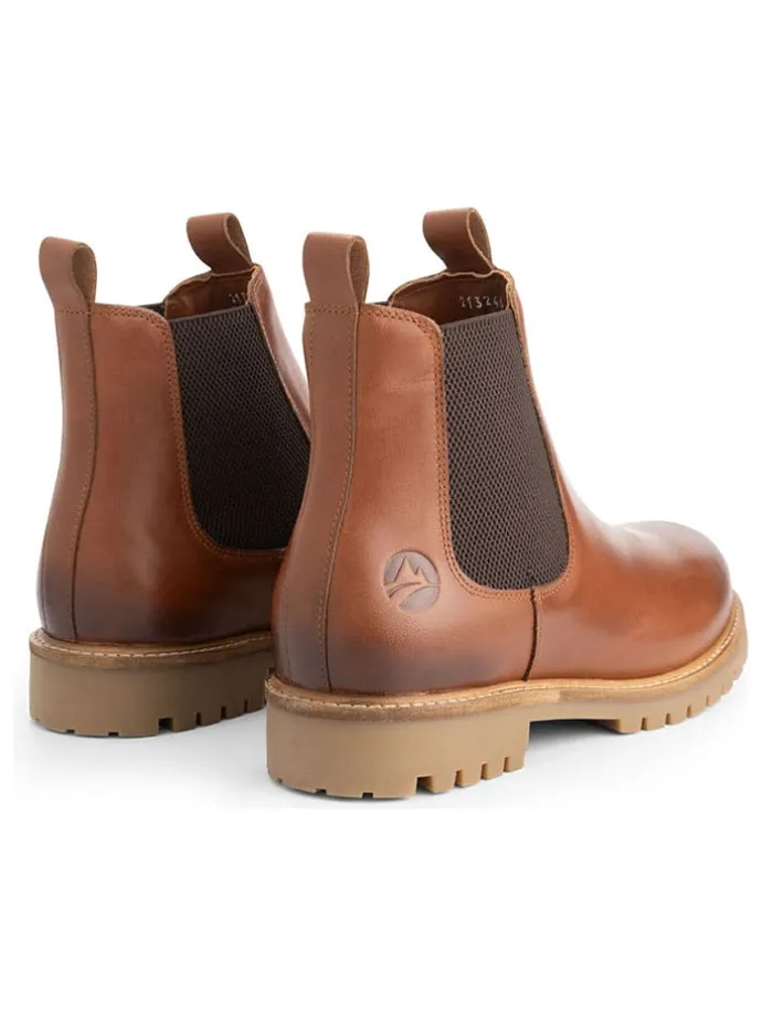 Leren chelseaboots "Nodeland" lichtbruin