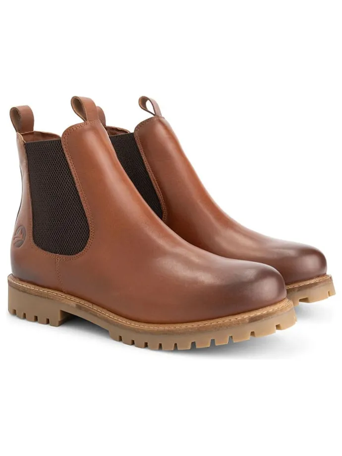 Leren chelseaboots "Nodeland" lichtbruin