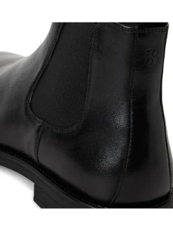 Leren chelseaboots zwart
