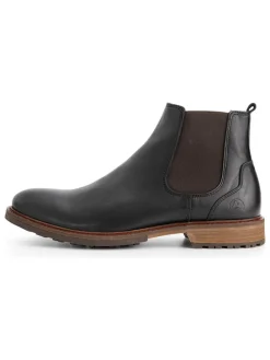 Leren chelseaboots zwart