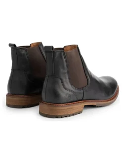 Leren chelseaboots zwart