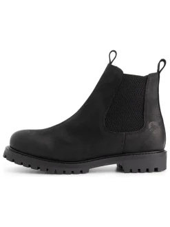 Leren chelseaboots zwart