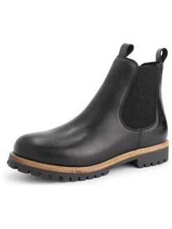 Leren chelseaboots zwart