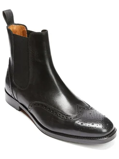 Leren chelseaboots zwart
