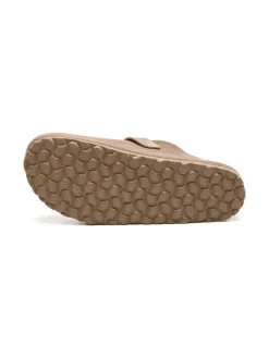 Leren clogs beige