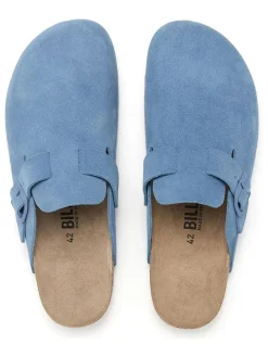 Leren clogs blauw