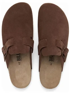 Leren clogs bruin