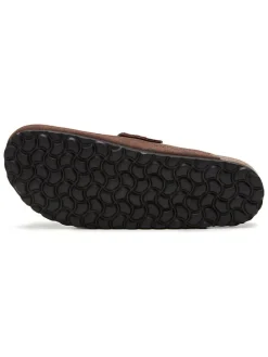 Leren clogs bruin