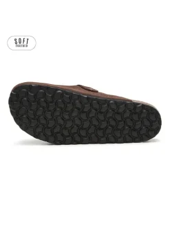 Leren clogs bruin