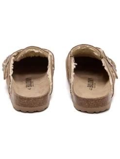 Leren clogs bruin