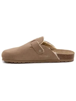 Leren clogs bruin