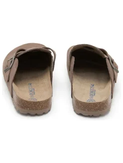 Leren clogs bruin