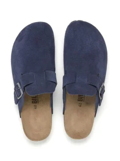 Leren clogs donkerblauw