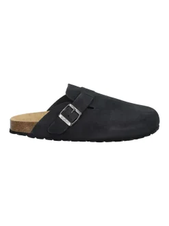 Leren clogs "Navarro" zwart