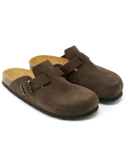Leren clogs "Noe" bruin