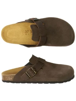 Leren clogs 