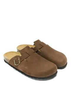 Leren clogs 