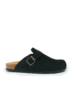 Leren clogs "Noe" zwart