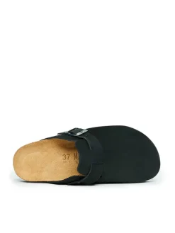 Leren clogs "Noe" zwart