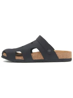 Leren clogs zwart
