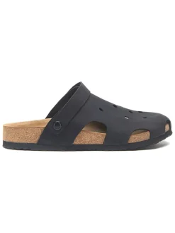 Leren clogs zwart