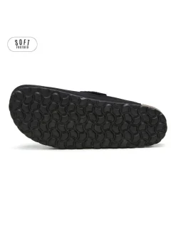 Leren clogs zwart