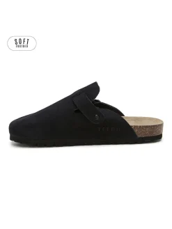 Leren clogs zwart