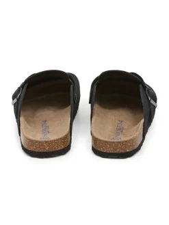 Leren clogs zwart